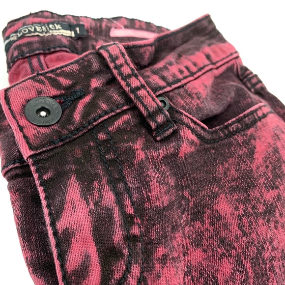 Lovesick Raspberry Acid Wash Denim Jeans - Picture 2 of 7